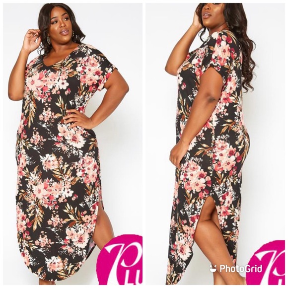 PLUS Floral Dress - Picture 1 of 2